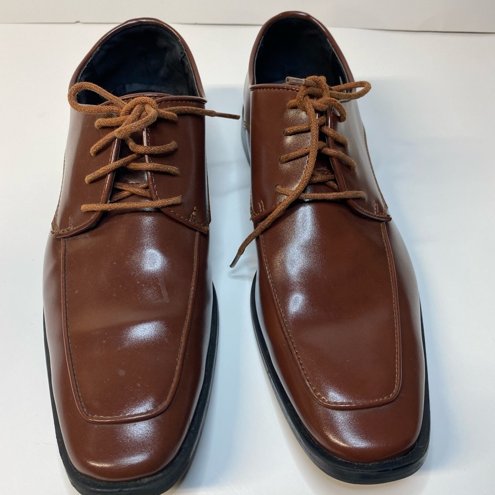 *Worn Once*Fabian Couture Men Dress Shoes Brown Size 10m- Style S115-M099